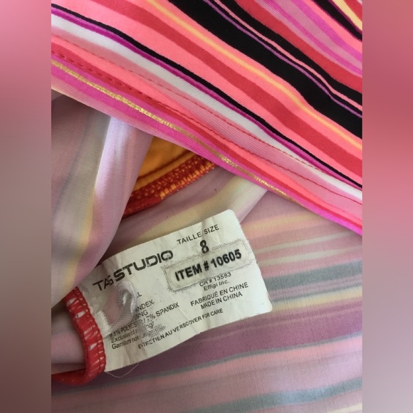 Vibrant Striped Bikini Tankini Top - Picture 4 of 4